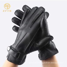 Top quality unlined men's deerskin leather gloves